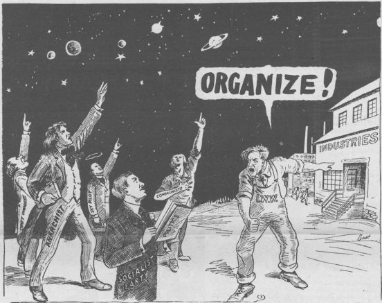 Dust Wallin "Organize!" IWW Comic