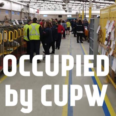 Postal workers occupy the Canada Post plant in Dartmouth and the postal sorting plant on Almon Street in Halifax | Tony Tracy | Facebook