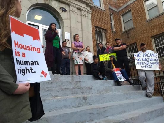 Rally in support of tenants, Washington D.C., 2018 | Image courtesy of the author