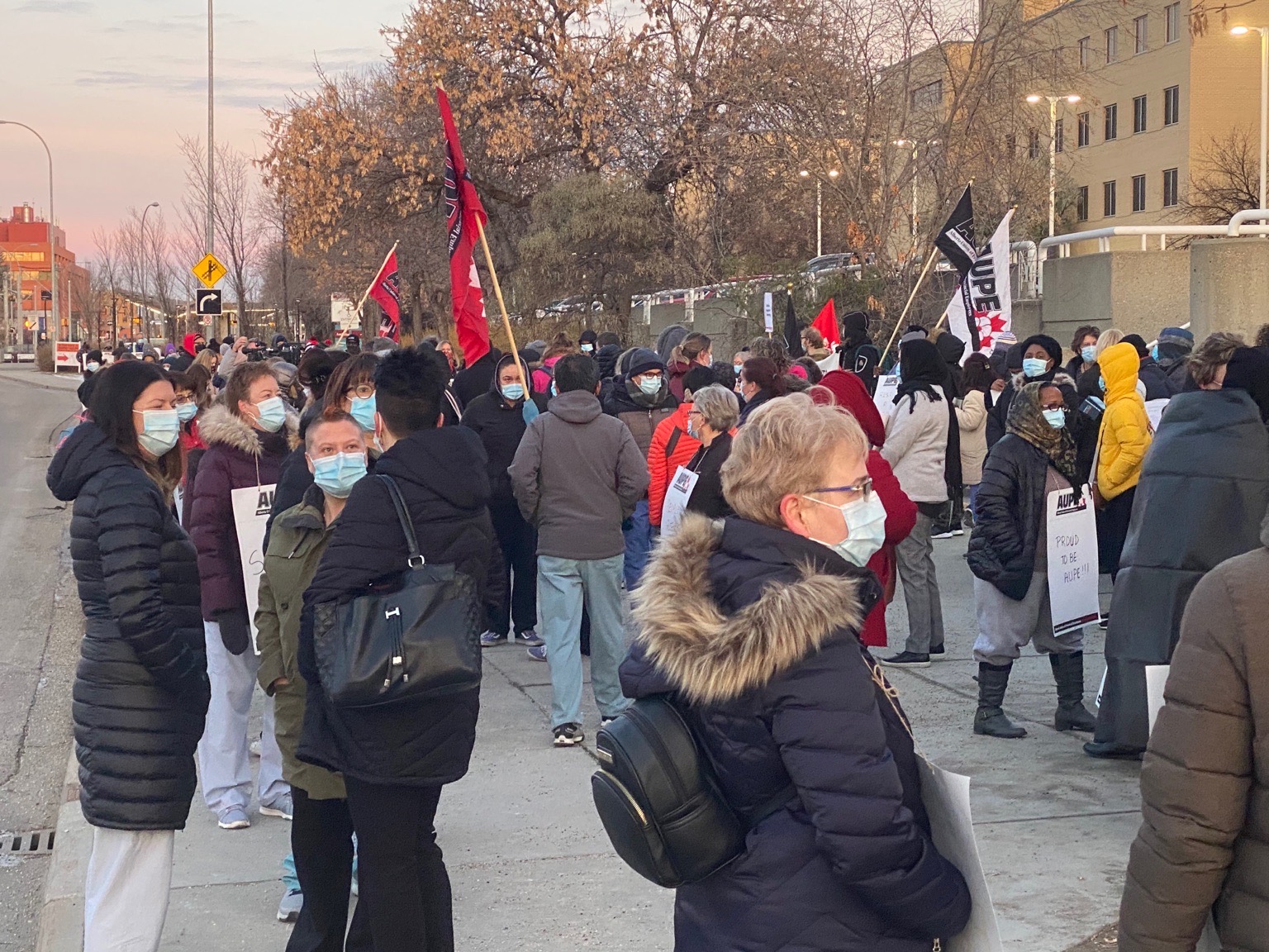 AUPE hospital workers wildcat across the province, October 26, 2020